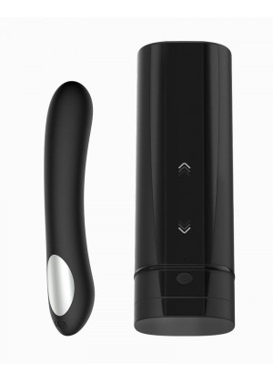 Набор для секса на расстоянии: мастурбатор Onyx+ и черный вибратор Pearl 2