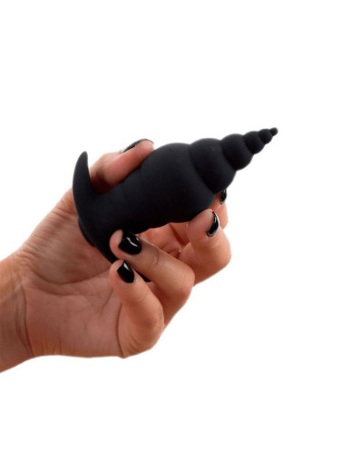 Чёрный анальный вибратор Kiki - 9,5 см.
