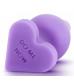 Фиолетовая анальная пробка Naughty Candy Heart Do Me Now - 8,9 см.