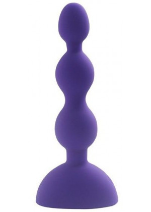 Фиолетовый анальный вибростимулятор Anal Beads S - 14,5 см. 