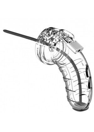 Прозрачный мужской пояс верности со стимулятором уретры Cock Cage Model 16 Chastity 4.5