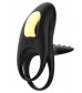 Черное эрекционное виброкольцо Edwin с пультом
