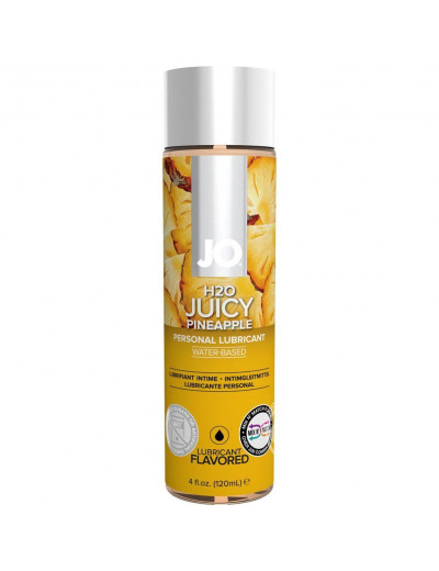 Лубрикант на водной основе с ароматом ананаса JO Flavored Juicy Pineapple - 120 мл.