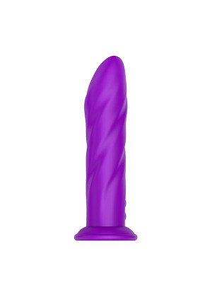 Фиолетовый вибратор-ротатор NAGHI NO.24 RECHARGEABLE VIBRATOR - 17,5 см.