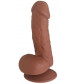 Коричневый фаллоимитатор SEDUCER Ballsy Stud - 16,5 см.