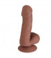Коричневый фаллоимитатор SEDUCER Ballsy Stud - 16,5 см.