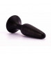 Чёрная анальная пробка с ограничительным основанием LURE ME Silicone Anal Plug - 12,1 см.
