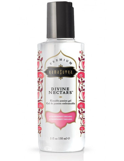 Гель-лубрикант на водной основе Divine Nectars Strawberry Dream с ароматом клубники - 150 мл.