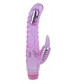 Розовый вибростимулятор-кролик Curve Seduction - 18,5 см.