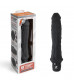 Черный вибратор-реалистик 8  Girthy Realistic Vibrator - 24,5 см.