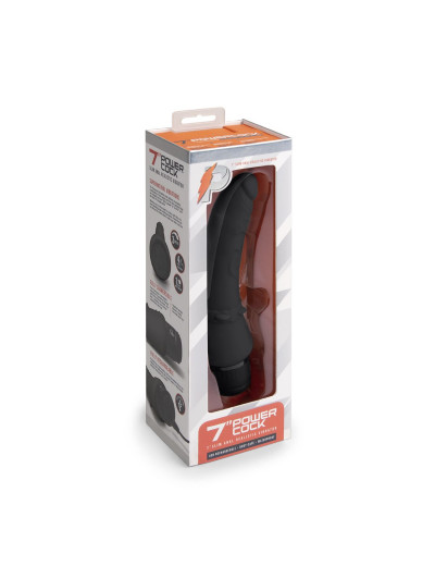 Черный анальный вибратор 7  Slim Anal Realistic Vibrator - 20 см.