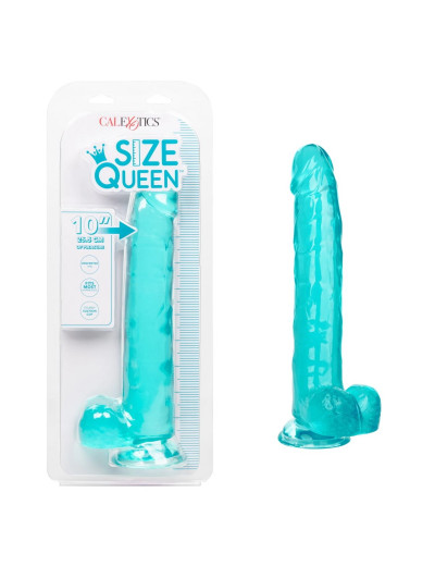 Аквамариновый фаллоимитатор-гигант Size Queen 10  - 30,5 см.