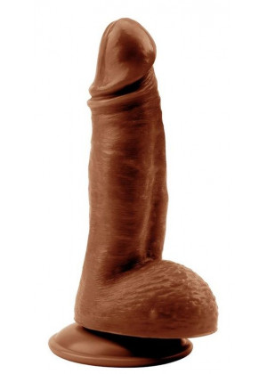 Коричневый фаллоимитатор Mighty Ravage Penis - 20 см.