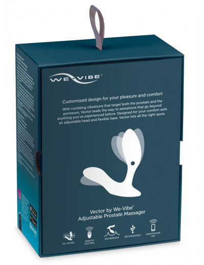 Серый массажер простаты We-Vibe Vector