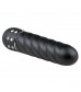 Черный мини-вибратор Diamond Twisted Vibrator - 11,4 см.