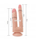 Двойной фаллоимитатор Skinlike Double Penetration Soft Cock - 25 см.