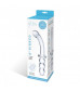 Прозрачный ребристый двусторонний стимулятор Ribbed G-Spot - 20 см.