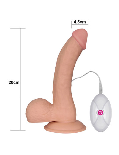 Телесный вибратор-реалистик Ultra Soft Dude 8.8 - 20 см.