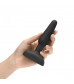 Чёрная анальная вибропробка с 3 источниками вибрации TRIO REMOTE CONTROL PLUG BLACK - 13,5 см.