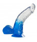 Синий фаллоимитатор с прозрачной верхней частью JELLY JOY FADE OUT DONG 6INCH - 15,2 см.