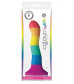 Радужный волнистый фаллоимитатор Colours Pride Edition 6  Wave Dildo - 19 см.