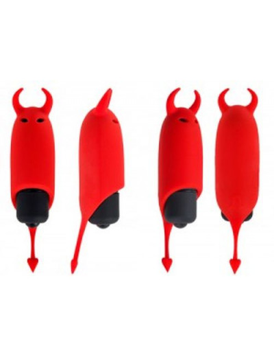 Красный вибростимулятор Devol Mini Vibrator - 8,5 см.