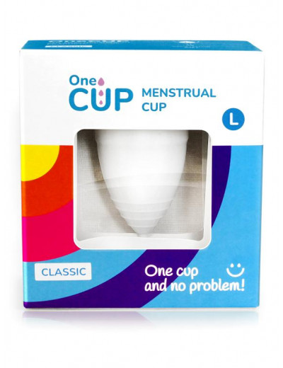 Белая менструальная чаша OneCUP Classic - размер L
