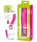 Розовый вибратор с рёбрышками и подогревом Warming Soft Vibrator - 22,8 см.