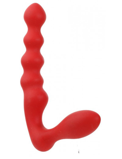 Красный силиконовый стимулятор PURRFECT SILICONE - 19 см.