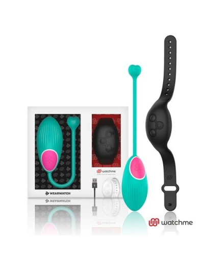Зеленое виброяйцо с черным пультом-часами Wearwatch Egg Wireless Watchme