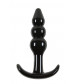 Чёрная анальная пробка Jelly Rancher T-Plug Ripple - 10,9 см.