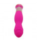 Ярко-розовый вибратор с ротацией ECSTASY Deluxe Rippled Vibe - 20 см.