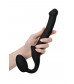 Черный безремневой страпон Silicone Bendable Strap-On S
