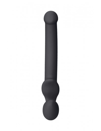 Черный безремневой страпон Silicone Bendable Strap-On S