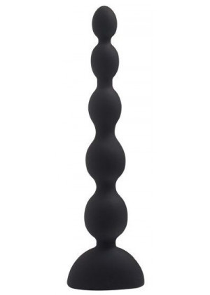 Черный анальный вибростимулятор Anal Beads L - 21,5 см.