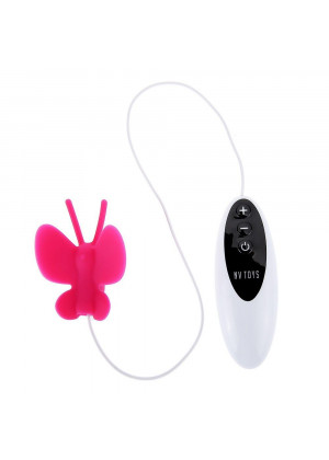 Розовый клиторальный стимулятор Butterfly