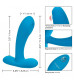 Голубой массажер простаты Silicone Remote Pulsing Pleaser - 11,5 см.