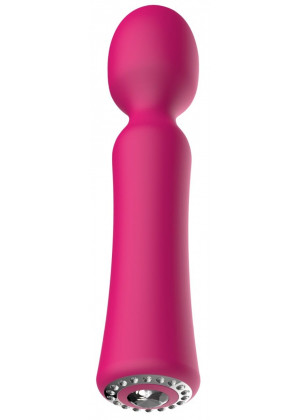 Розовый универсальный массажер Wand Pearl - 20 см.