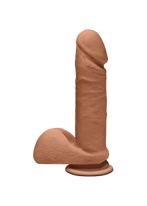 Фаллоимитатор-мулат The D Perfect D 7  Caramel - 17,8 см.