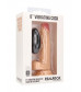 Телесный вибратор-реалистик Vibrating Realistic Cock 8  With Scrotum - 20 см.