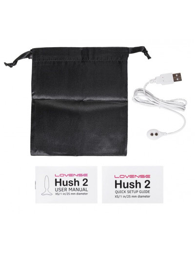 Черная анальная вибропробка HUSH 2 Size XS - 12,1 см.