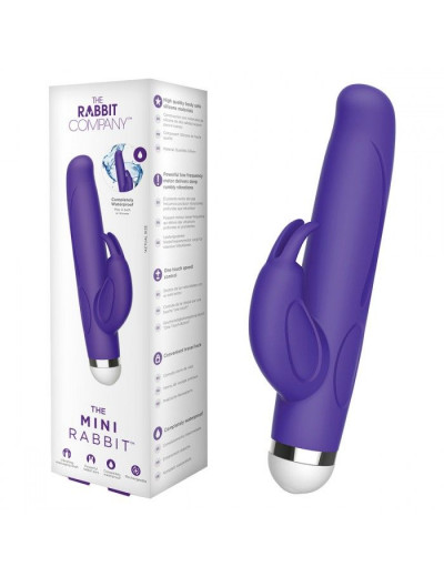 Фиолетовый вибратор-кролик The Mini Rabbit - 13,9 см.