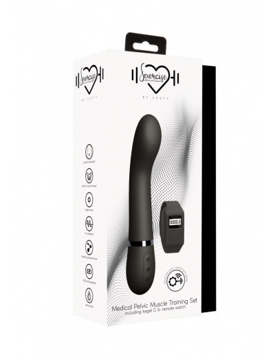 Черный вибромассажер Kegel G - 20 см.