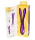 Фиолетовый сдвоенный вибратор Bendable Double Vibrator - 24,3 см.