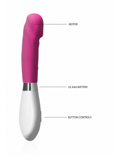 Розовый вибратор Asopus - 21 см.