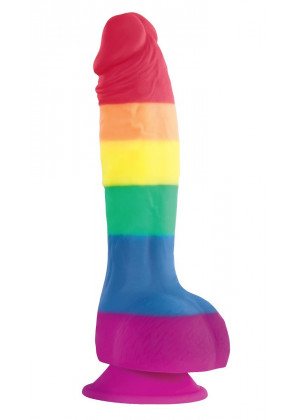 Радужный фаллоимитатор Pride Edition 6 Dildo - 21 см.