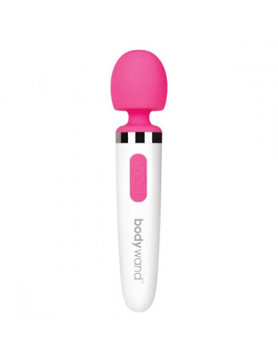 Розово-белый перезаряжаемый жезловый вибратор Aqua Mini Rechargeable