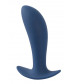 Синяя анальная втулка с вибрацией Vibrating Butt Plug - 12 см.