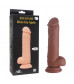 Коричневый вибратор-реалистик Superior Dong из силикона - 17,5 см.