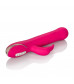 Ярко-розовый вибратор Jack Rabbit Signature Silicone Beaded Rabbit - 23 см.